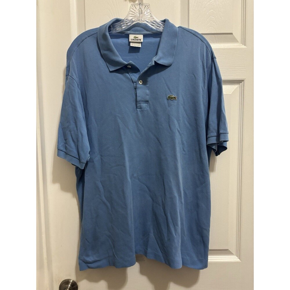 Lacoste Polo Men’s Size 7 Blue Lacoste Mens Polo Short Sleeve - Picture 2 of 5